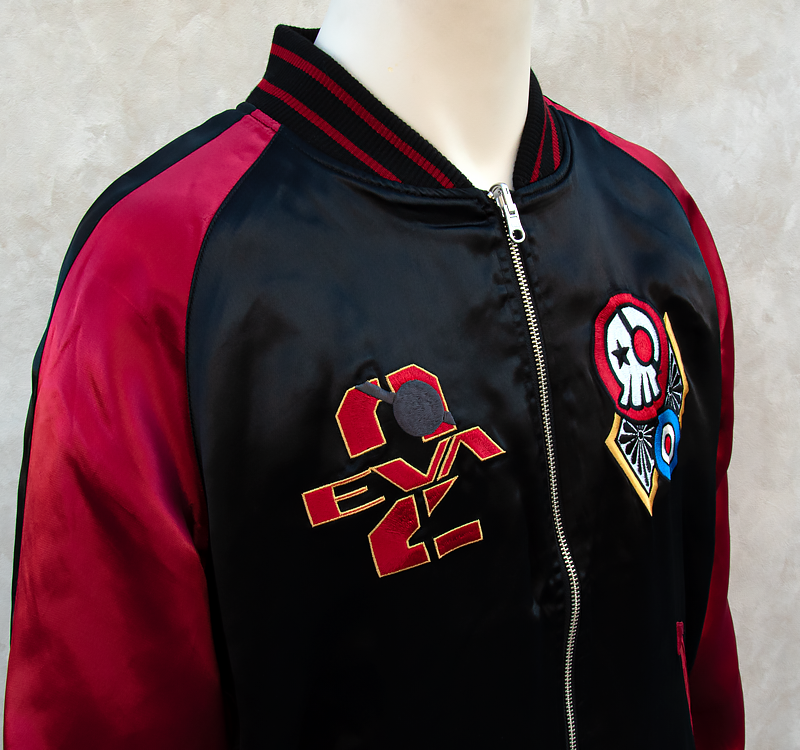 エヴァンゲリヲン新劇場版<br>オリジナル リバーシブルスカジャン “桜と改2号機γ” ×”式波・アスカ・ラングレー”（オリエンタルブランド錦） 画像4