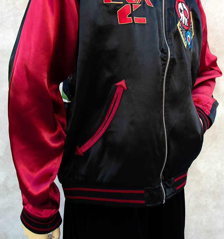 エヴァンゲリヲン新劇場版<br>オリジナル リバーシブルスカジャン “桜と改2号機γ” ×”式波・アスカ・ラングレー”（オリエンタルブランド錦） 画像5