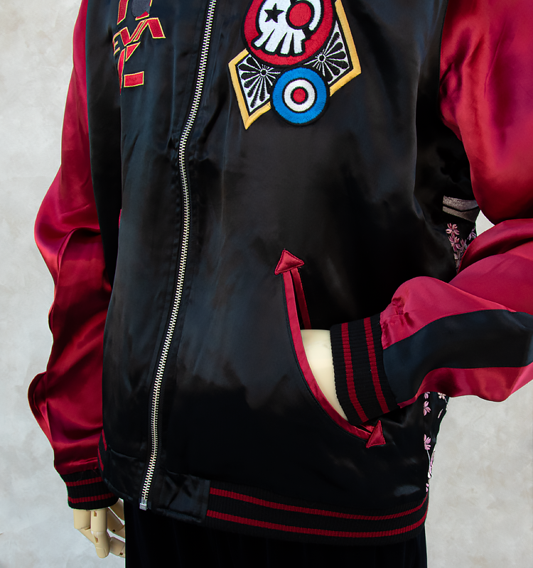 エヴァンゲリヲン新劇場版<br>オリジナル リバーシブルスカジャン “桜と改2号機γ” ×”式波・アスカ・ラングレー”（オリエンタルブランド錦） 画像6