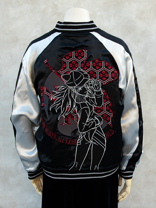 エヴァンゲリヲン新劇場版<br>オリジナル リバーシブルスカジャン “桜と改2号機γ” ×”式波・アスカ・ラングレー”（オリエンタルブランド錦） 画像13