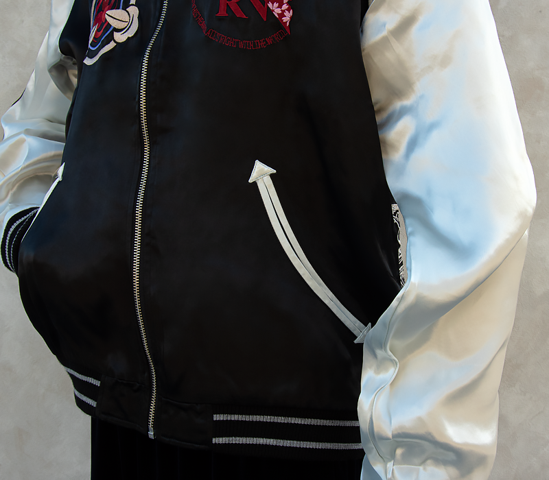 エヴァンゲリヲン新劇場版 <br>オリジナル リバーシブルスカジャン “龍と初号機” ×”夜桜と綾波レイ”（オリエンタルブランド錦） 画像5