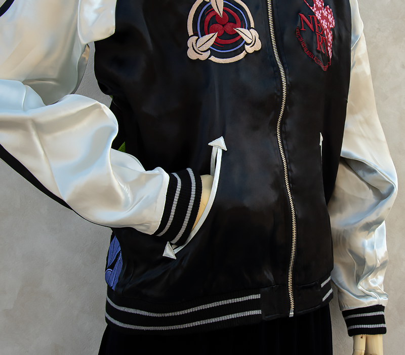 エヴァンゲリヲン新劇場版 <br>オリジナル リバーシブルスカジャン “龍と初号機” ×”夜桜と綾波レイ”（オリエンタルブランド錦） 画像6