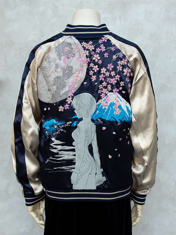 エヴァンゲリヲン新劇場版 <br>オリジナル リバーシブルスカジャン “龍と初号機” ×”夜桜と綾波レイ”（オリエンタルブランド錦） 画像13