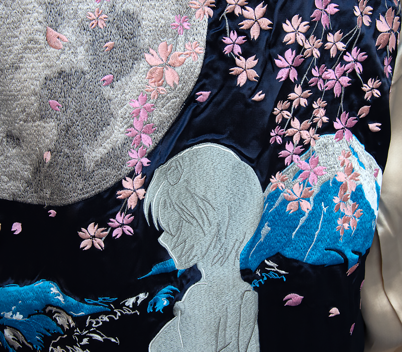 エヴァンゲリヲン新劇場版 <br>オリジナル リバーシブルスカジャン “龍と初号機” ×”夜桜と綾波レイ”（オリエンタルブランド錦） 画像22