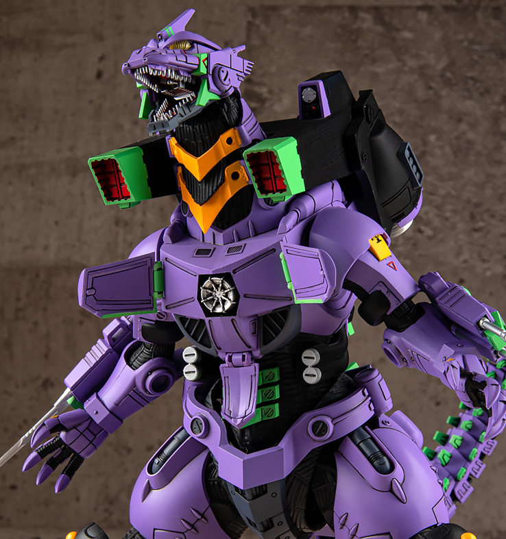 ゴジラ対エヴァンゲリオン <br>3式機龍エヴァ初号機カラーVer.プラモデル(青島文化教材社) 画像17