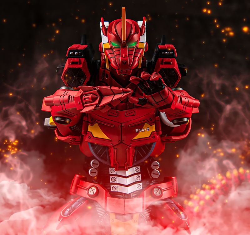 ゴジラ対エヴァンゲリオン<br>3式機龍エヴァ2号機カラーVer.プラモデル(青島文化教材社) 画像25